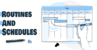 Establishing a routine and sticking to a schedule